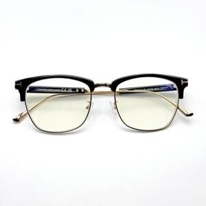 Tom Ford Eyeglasses Frame TF5590-F-B 001 Black Horn Rim Browline 52-19-145